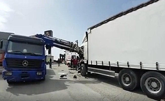 Vincin çarptığı kamyonun sürücüsü yaralandı!
