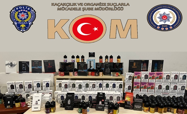 Evden yüzlerce elektronik sigara çıktı