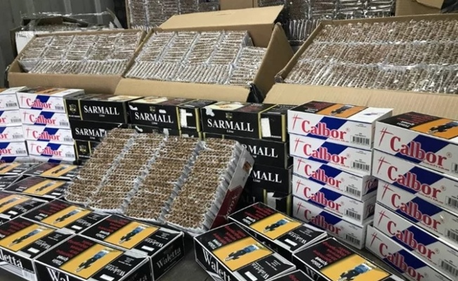 Düzce'de on binlerce tütün dolu makaronlar ele geçirildi