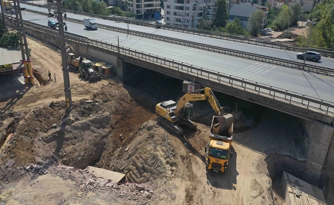 Kaşkaldere Kavşağı’nda yoğun çalışma