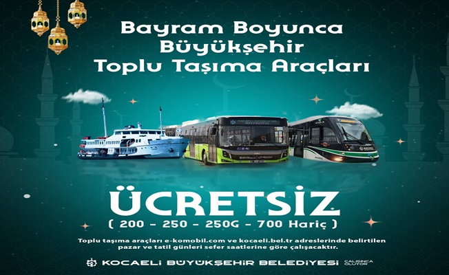 Kocaeli'de bayramda ulaşım ücretsiz