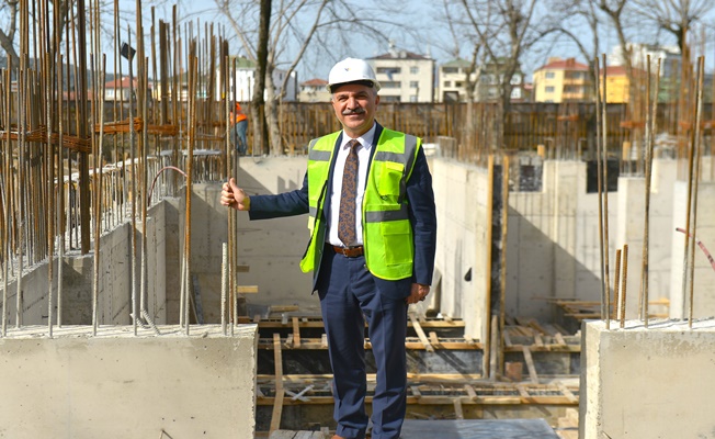 Aslantaş; Mesleki atölye binamızın inşaatı tüm hızıyla devam ediyor