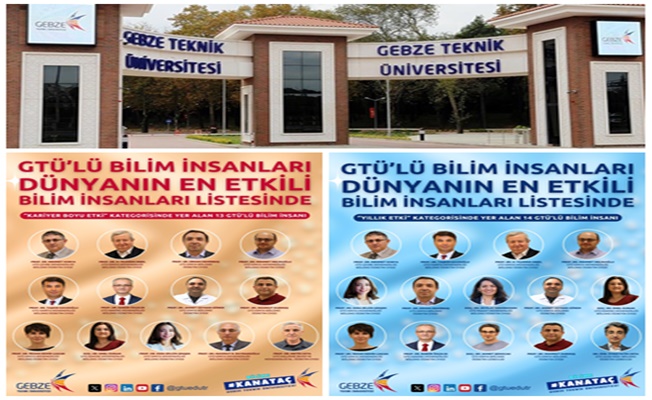 GTÜ’lü Akademisyenler Dünyanın En Etkili Bilim İnsanları Listesinde
