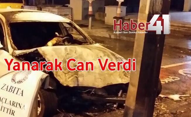 Gebze'de Feci Kaza , Yanarak Can Verdi