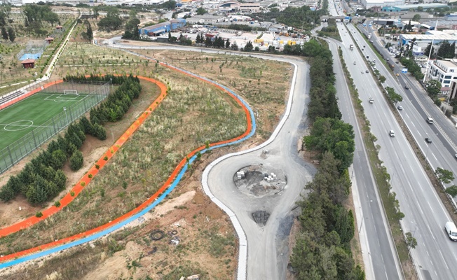 Gebze Millet Bahçesi iç yollarında yoğun çalışma