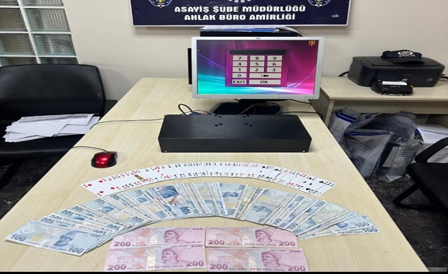 Kumar oynarken yakalanan 7 kişiye, 44 bin 975 lira para cezası kesildi