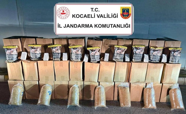 Kocaeli'de 1 milyon lira değerinde kaçak tütün ele geçirildi!