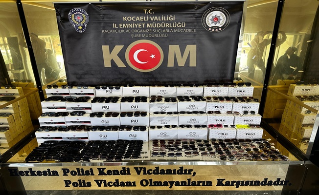 Kocaeli'de binlerce adet gümrük kaçağı güneş gözlüğü ele geçirildi!