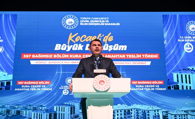 Bakan Murat Kurum Kocaeli’de anahtar teslimi ve kura çekimine katıldı!
