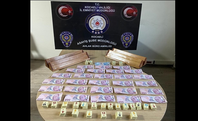 İzmit’te kumar baskını: 4 kişiye 36 bin 988 TL ceza