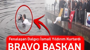 İsmail Yıldırım Boğulmak Üzere Olan Dalgıcı Kurtardı